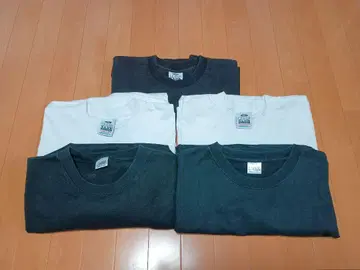 캠버 프로 클럽 반팔 티셔츠 5장 세트 블랙 화이트 USA제