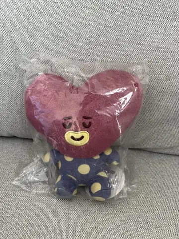 TATA 봉제 인형 약 20cm 빨간색 하트