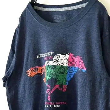 러셀 애슬레틱 켄터키 티셔츠 네이비 컬러 구제 의류