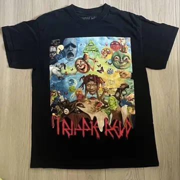 레어 사이즈 Trippie Redd 힙합 티셔츠 구제 의류 블랙 M