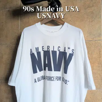 90년대 USA제 USNAVY 미국 해군 티셔츠 싱글 스티치 L