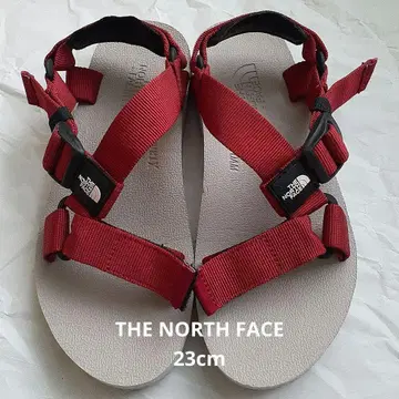 새상품급 노스페이스 스포츠 샌들 레드 23cm