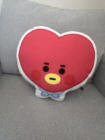 BTS 하트 모양 쿠션 빨간색 파랑 봉제 인형
