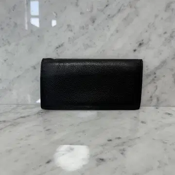 FURLA 훌라 장지갑 천연 가죽 블랙 로고 두겹 지갑