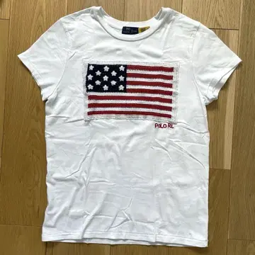 POLO RL 미국 국기 자수 티셔츠