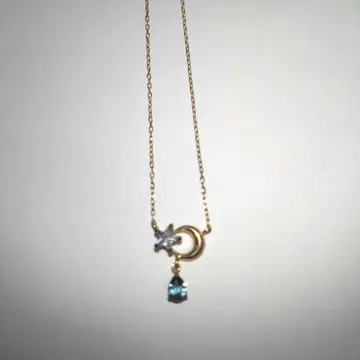 세일! 테이크업 K10 블루 토파즈 초승달과 별 목걸이