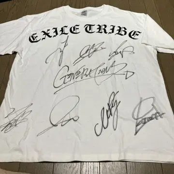 EXILE 제너레이션즈 멤버 사인 포함 티셔츠