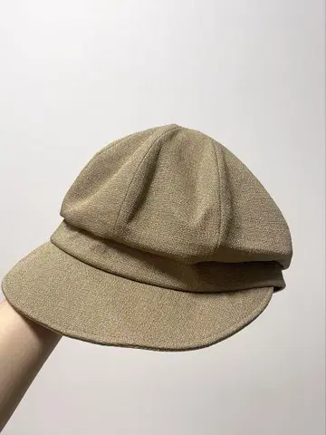 베이지 더블 브림 워크 캡
