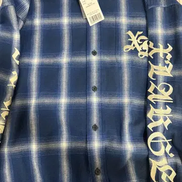 엑스 라지 L/S 플란넬 셔츠 파랑 L 사이즈