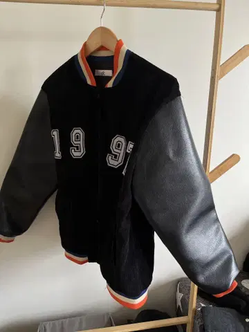 바시티 자켓 1997 코듀로이 가죽 여름 자켓