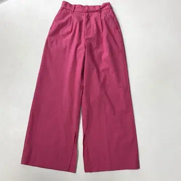 컨버스 스트레치 린넨 블렌드 슬릿 와이드 팬츠
