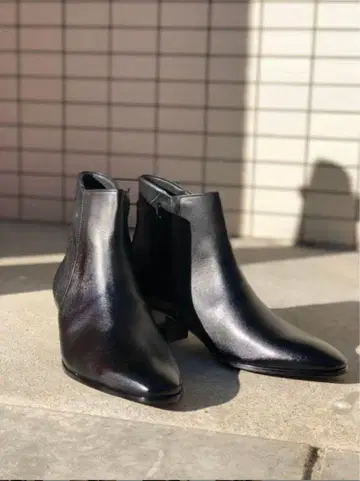 Chikashitsu + 가죽 힐 부츠 가죽 부츠