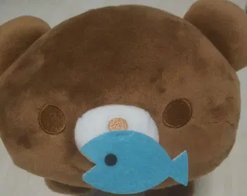 리락쿠마 나무 조각 곰 모방 봉제 인형 BIG 봉제 인형 물고기