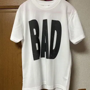 BAD 프린트 화이트 티셔츠 S