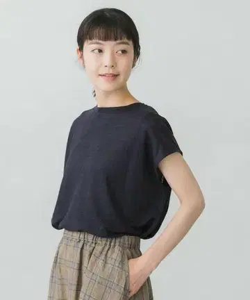 카구레 린넨 프렌치 A 라인 티셔츠