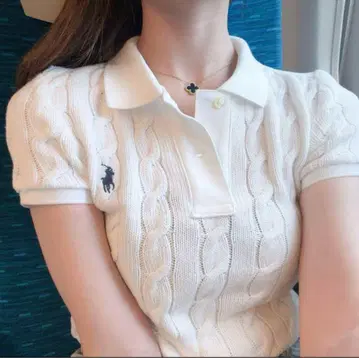 폴로 랄프로렌 케이블 니트 반팔 POLO RALPH LAUREN