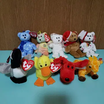Ty JINGLE BABIES 크리스마스 오너먼트 봉제 인형 9개