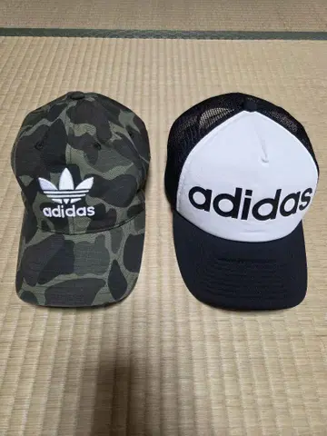 아디다스 카모 패턴 메쉬 캡 2개 세트