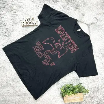Led Zeppelin 투어 티셔츠 (L 사이즈) 블랙