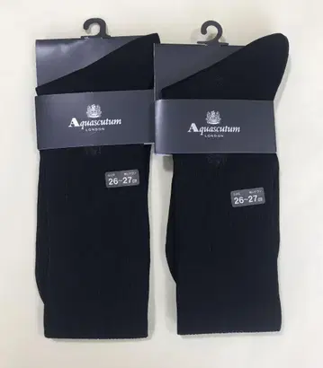 아쿠아 스큐텀 롱 호스 2켤레 삭스 양말 26~27cm 블랙