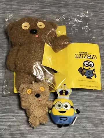 미니언 팀 모후모후 봉제 인형 참 마스코트