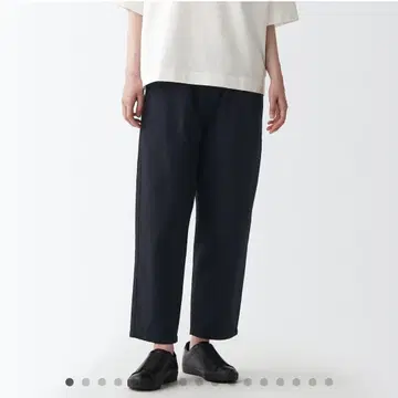무지 라보 MUJI LABO 두꺼운 와이드 크롭 팬츠 무인양품