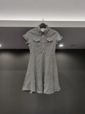 CECIL McBEE 스트라이프 반팔 미니 원피스 갸루
