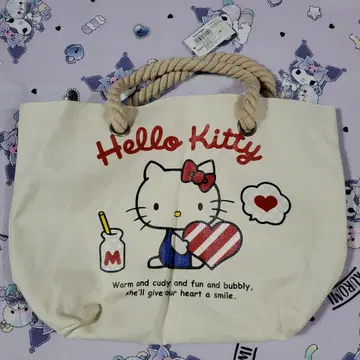 헬로키티 로프 토트백