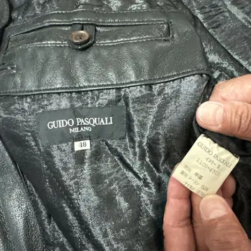 GUIDO PASQUALI 블랙 가죽 자켓 48