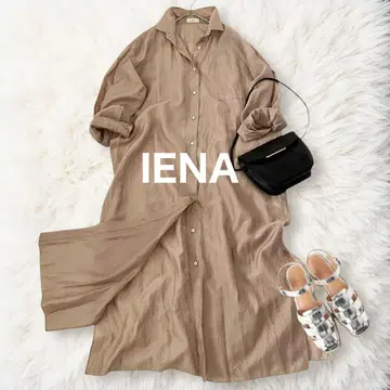 IENA 리오셀 시어 셔츠 원피스 베이지 겉옷 셔츠 드레스 비침