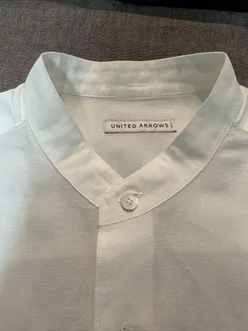 새상품급! UNITED ARROWS 스탠드 카라 긴팔 셔츠 화이트 S