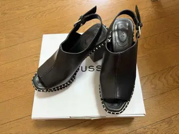 Moussy 우드 밑창 샌들 블랙