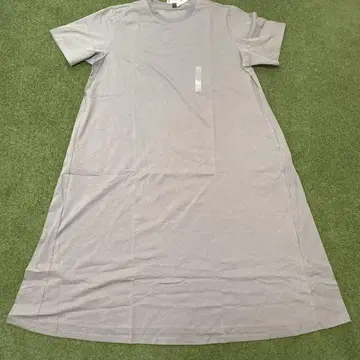 AIRism 그레이 3XL 반팔 롱 원피스