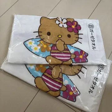 산리오 당첨 복권 제일복권 헬로키티 거즈 타월 2장 세트