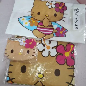 헬로키티 타월 파우치 돗자리 일광화상 키티 당첨 복권