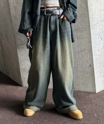 sedacle 빈티지 컬러 오버 다이 데님