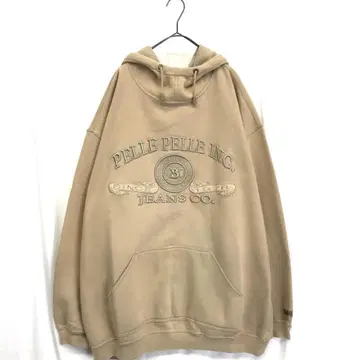 pelle pelle : BIG SIZE 입체 로고 자수 두꺼운 후드티