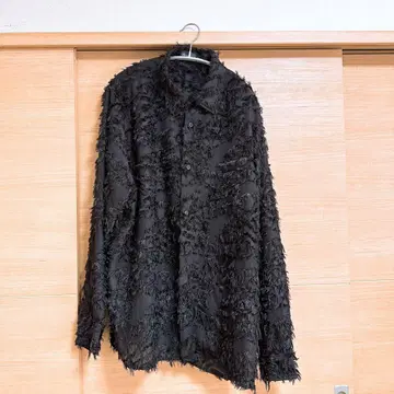 자라 프린지 블랙 긴팔 셔츠 L