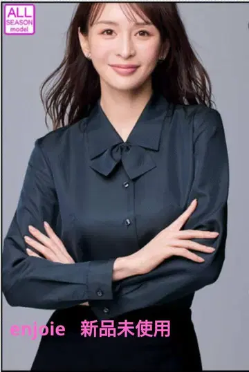 안조아 미사용 새상품 en joie 리본 포함 긴팔 셔츠 사무복