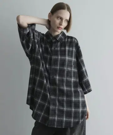 remer 루즈 올드 타탄 무늬 체크 셔츠