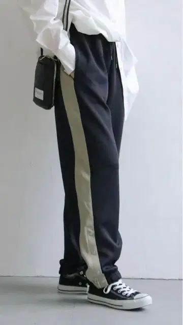 노치, 사이드 라인, 트랙 팬츠, 네이비, 프리