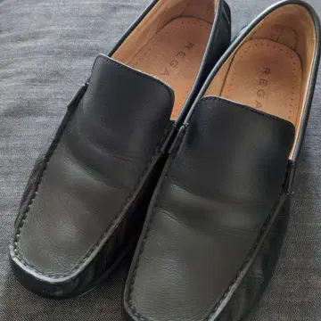 REGAL 블랙 가죽 드라이빙 슈즈