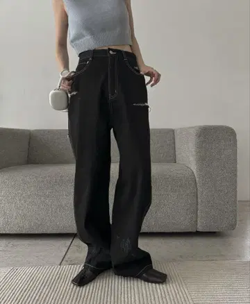 willfully 윌프리 루즈 데님 블랙 S