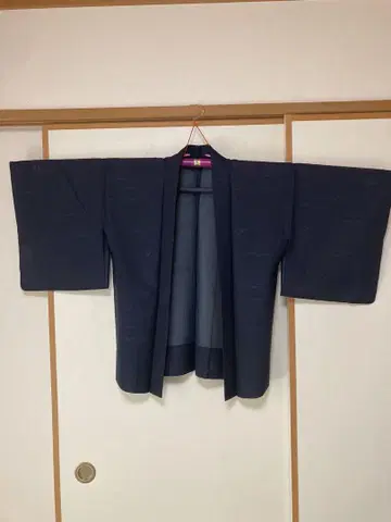 네이비 겉옷 비침 있음 얇은 명주