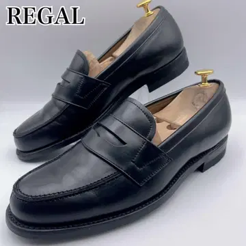 발꿈치 스크래치 소 REGAL 리갈 710 페니 로퍼 블랙 25cm EE