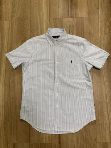 랄프 로렌 버튼 다운 셔츠 반팔 스트라이프 Ralph Lauren