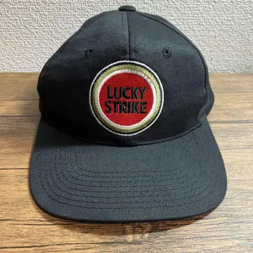 LUCKEY STRIKE 90s 00s 턱받이 뒷면 그린 캡 6패널