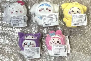 치이카와 산리오 캐릭터즈 마스코트 홀더 5종 컴플리트 세트