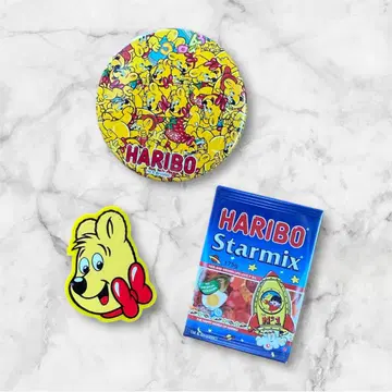 HARIBO 캔뱃지, 핀 배지, 구미 세트