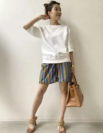 SZ Blockprints STRIPE 셋업 셔츠 숏 팬츠